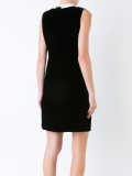 contrast collar shift dress 