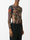 printed sheer top