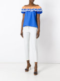 embroidered off-the-shoulder top