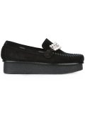 stitched platform loafers