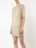 metallic zigzag T-shirt dress