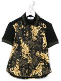 baroque print polo shirt