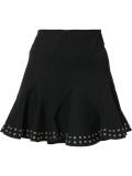 eyelet trim skirt