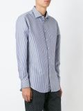 pinstriped button down shirt