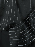 striped ruffle trim top 