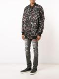 abstract print bomber jacket