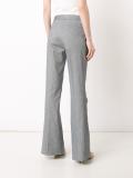 stitching detail flared trousers