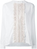 ruffled bib blouse