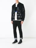 star print bomber jacket