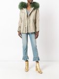furry trim jacket 