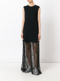lace trim maxi dress