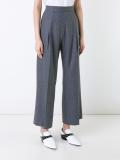 pleated high waisted trousers