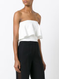 strapless flounce top 