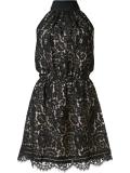 high neck lace dress