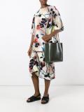 Lucid print gathered skirt