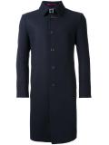 buckled neck mid coat