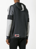 panelled hooded sweatshirt