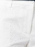 embroidered slim fit trousers
