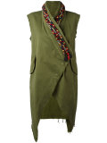 embroidered collar waistcoat 