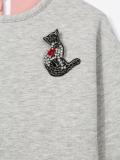 crystal cat patch sweatshirt