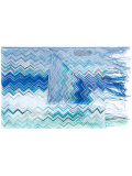 zigzag fringed scarf