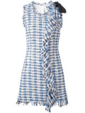 fringe-hem plaid dress