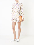 pansy-print shorts