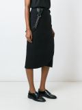 suspender midi skirt