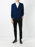 notched lapel cardigan