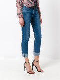  turned up hem jeans