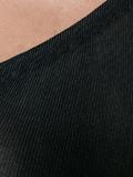 asymmetric neck long sleeve top