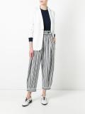 high-rise cropped striped trousers