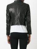 zipped biker jacket 