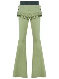 leather flared trousers