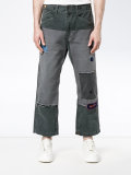 Assembled Jeans with Patchwork Detailing 