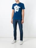 indigo dyed print T-shirt