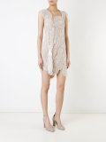 embellished  scallop hem dress