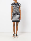 Optical illusion logo band dress