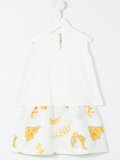 double layer baroque print dress