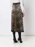 leopard print A-line skirt