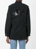 Love patch military jacket