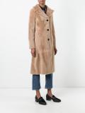 buttoned mid coat