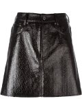 coated mini skirt