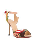 fruit patch heeled sandals 