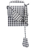 checked crossbody bag