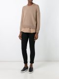 layered effect knit sweater