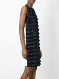 bicolour frill dress