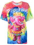 crowned elephant tie-dye T-shirt