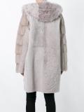 hooded fur coat