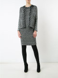 gingham plaid tweed jacket
